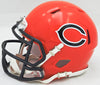 Justin Fields Autographed Chicago Bears 2022 Alternate Orange Speed Mini Helmet Beckett BAS Witness Stock #220590