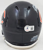 Justin Fields Autographed Chicago Bears Blue Speed Mini Helmet Beckett BAS Witness Stock #220593