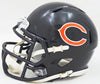Justin Fields Autographed Chicago Bears Blue Speed Mini Helmet Beckett BAS Witness Stock #220593