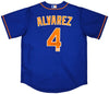 New York Mets Francisco Alvarez Autographed Blue Nike Jersey Size L Beckett BAS Witness Stock #220557