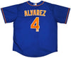 New York Mets Francisco Alvarez Autographed Blue Nike Jersey Size XL Beckett BAS Witness Stock #220558