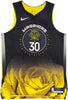 Golden State Warriors Stephen Curry Autographed Black Nike Authentic City Edition Jersey Size 48 Length +2 Beckett BAS QR Stock #234964