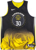 Golden State Warriors Stephen Curry Autographed Black Nike Authentic City Edition Jersey Size 52 Length +2 Beckett BAS QR Stock #234965