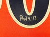 Golden State Warriors Stephen Curry Autographed Orange Authentic Mitchell & Ness 2009-10 HWC Authentic Rookie Jersey Size 44 "Bible Verse" Beckett BAS QR Stock #234958