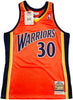 Golden State Warriors Stephen Curry Autographed Orange Authentic Mitchell & Ness 2009-10 HWC Authentic Rookie Jersey Size 44 "Bible Verse" Beckett BAS QR Stock #234958