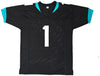 Jacksonville Jaguars Travis Etienne Autographed Black Jersey Beckett BAS Witness Stock #220898
