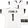 Jacksonville Jaguars Travis Etienne Autographed White Jersey Beckett BAS Witness Stock #220897