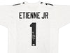 Jacksonville Jaguars Travis Etienne Autographed White Jersey Beckett BAS Witness Stock #220897