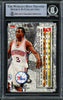 Allen Iverson Autographed 1996-97 Fleer Metal Rookie Card #201 Philadelphia 76ers Beckett BAS Stock #209782