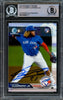 Vladimir Guerrero Jr. Autographed 2019 Bowman Chrome Rookie Card #73 Toronto Blue Jays Beckett BAS Stock #209789