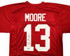 Alabama Crimson Tide Malachi Moore Autographed Red Jersey Beckett BAS Witness Stock #209472