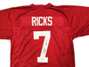 Alabama Crimson Tide Eli Ricks Autographed Red Jersey Beckett BAS Witness Stock #209473