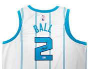 Charlotte Hornets LaMelo Ball Autographed White Nike Swingman Jersey Size XXL Beckett BAS QR Stock #209488