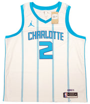 Charlotte Hornets LaMelo Ball Autographed White Nike Swingman Jersey Size XXL Beckett BAS QR Stock #209488