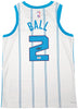 Charlotte Hornets LaMelo Ball Autographed White Nike Swingman Jersey Size M Beckett BAS QR Stock #209485