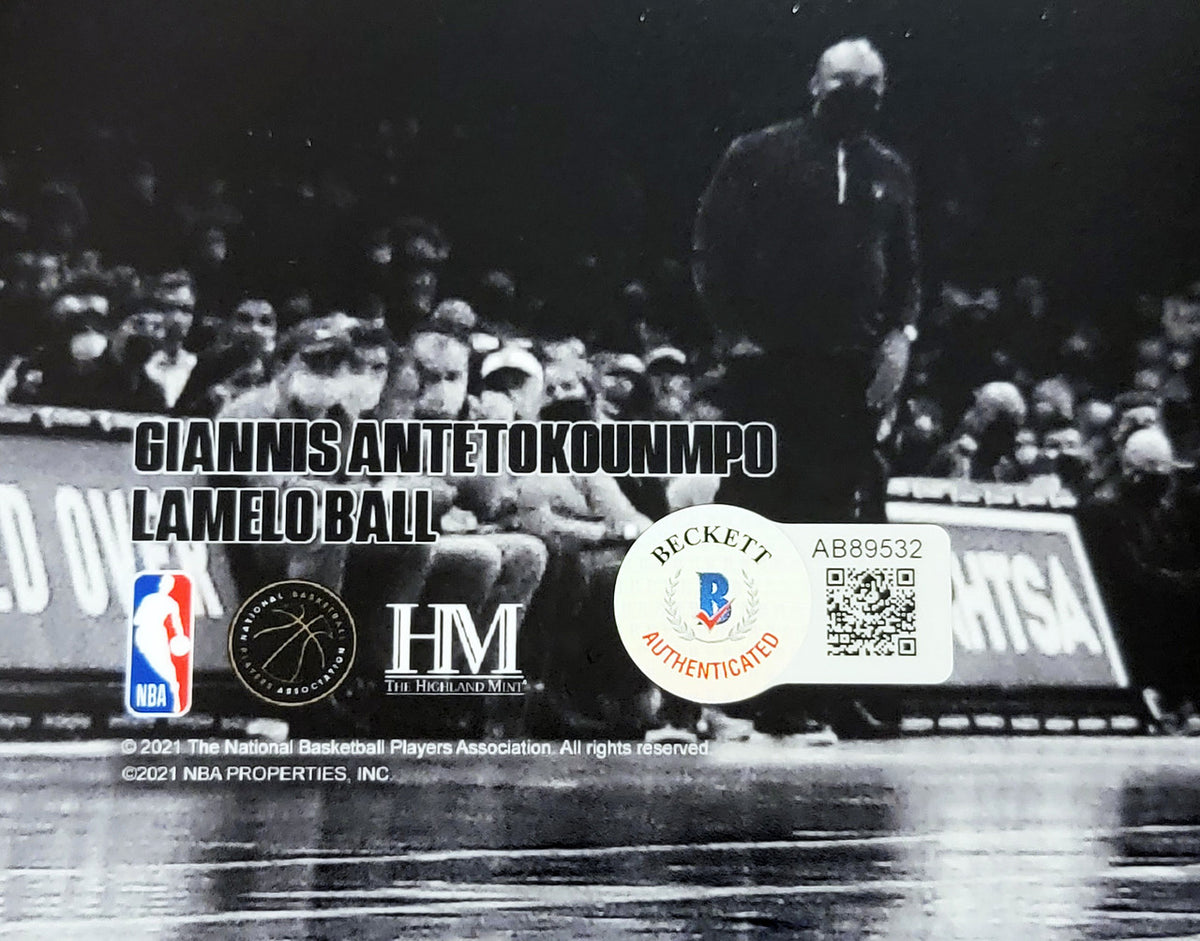 LaMelo Ball Autographed 16x20 Photo Charlotte Hornets Beckett BAS QR Stock #209479