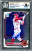 Matt McLain Autographed 2022 1st Bowman Chrome Rookie Card #BCP245 Cincinnati Reds Beckett BAS Stock #221197