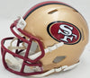 William Floyd Autographed San Francisco 49ers Gold 96-08 Throwback Speed Mini Helmet "Bar None" Beckett BAS QR Stock #221144