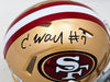 Charvarius Ward Autographed San Francisco 49ers Gold Speed Mini Helmet Beckett BAS QR Stock #221167