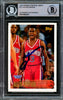 Allen Iverson Autographed 1996-97 Topps Starting Lineup Rookie Card #171 Philadelphia 76ers Beckett BAS #14863341