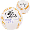 Cesar Geronimo Autographed Official Gold Glove MLB Baseball Cincinnati Reds "4x GG" Beckett BAS Witness Stock #209351