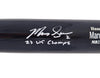 Marcus Semien Autographed Black/White Marucci Player Model Bat Texas Rangers "23 WS Champs" Beckett BAS Witness Stock #221359