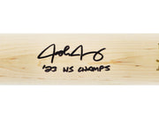 Josh Jung Autographed Blonde Marucci Player Model Bat Texas Rangers "23 WS Champs" Beckett BAS Witness Stock #221361