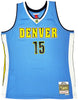 Denver Nuggets Nikola Jokic Autographed Blue Authentic Mitchell & Ness 2016 HWC Swingman Rookie Year Jersey Size L JSA Stock #221500
