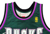 Milwaukee Bucks Ray Allen Autographed Green Authentic Mitchell & Ness 1996-97 Ray Allen HWC Swingman Jersey Size L Beckett BAS Witness Stock #221291