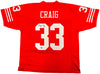 San Francisco 49ers Roger Craig Autographed Red Jersey Beckett BAS Witness Stock #221288