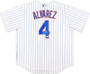 New York Mets Francisco Alvarez Autographed White Nike Jersey Size XL Beckett BAS Witness Stock #221298