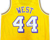 Los Angeles Lakers Jerry West Autographed Yellow Jersey Beckett BAS QR Stock #221334