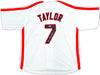 Tom Berenger Autographed White Jersey Major League Jake Taylor Beckett BAS Witness Stock #221302