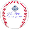 Marcus Semien Autographed Official 2023 World Series Logo MLB Baseball Texas Rangers "23 WS Champs" Beckett BAS Witness Stock #221325