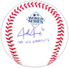 Josh Jung Autographed Official 2023 World Series Logo MLB Baseball Texas Rangers "23 WS Champs" Beckett BAS Witness Stock #221327
