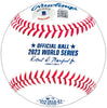 Josh Jung Autographed Official 2023 World Series Logo MLB Baseball Texas Rangers Beckett BAS Witness Stock #221328