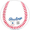 Josh Jung Autographed Official 2023 World Series Logo MLB Baseball Texas Rangers Beckett BAS Witness Stock #221328