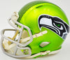 Kenneth Walker III Autographed Seattle Seahawks Flash Green Speed Mini Helmet Beckett BAS Witness Stock #235707
