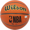 John Stockton & Karl Malone Autographed Composite Leather Utah Jazz Logo Basketball Beckett BAS Witness Stock #235782