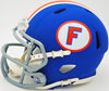 Steve Spurrier Autographed Florida Gators Blue Throwback Speed Mini Helmet Beckett BAS Witness Stock #236154
