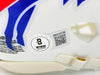 Jim Kelly, Thurman Thomas & Andre Reed Autographed Buffalo Bills Team Greats White Speed Mini Helmet Beckett BAS Witness Stock #236172
