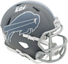 Keon Coleman Autographed Buffalo Bills Slate Gray Speed Mini Helmet Beckett BAS Witness Stock #236175
