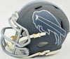 Keon Coleman Autographed Buffalo Bills Slate Gray Speed Mini Helmet Beckett BAS Witness Stock #236175