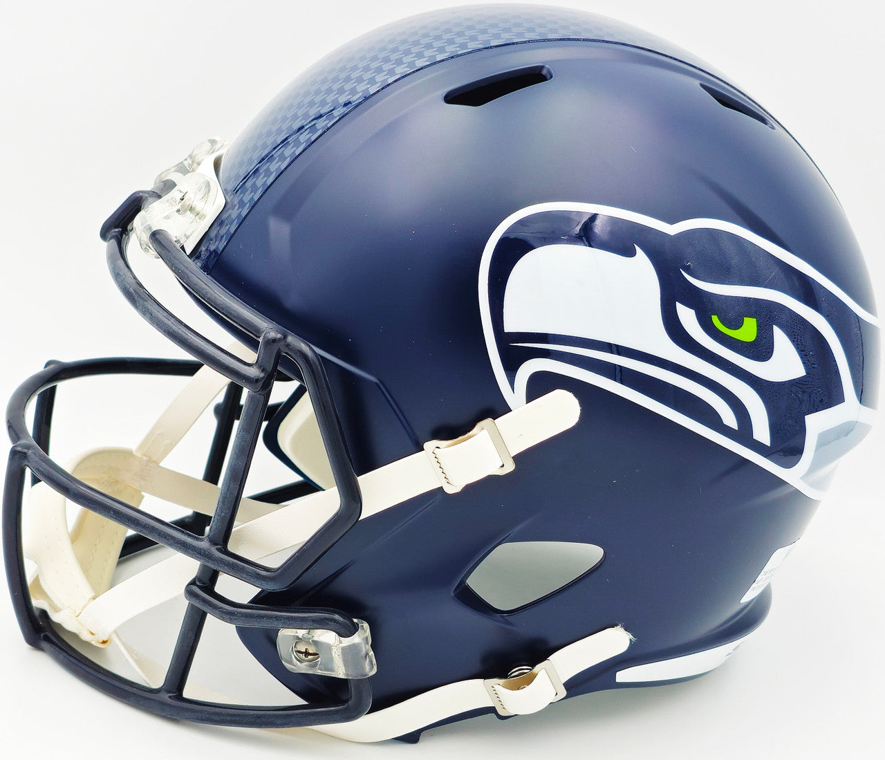 Tyler Lockett Autographed Seattle Seahawks Blue Full Size Speed Replica Helmet MCS Holo Stock #236377