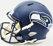 Tyler Lockett Autographed Seattle Seahawks Blue Full Size Speed Authentic Helmet "Go Hawks" MCS Holo Stock #236375