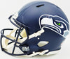 Tyler Lockett Autographed Seattle Seahawks Blue Full Size Speed Authentic Helmet "Go Hawks" MCS Holo Stock #236375