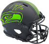 Tyler Lockett Autographed Seattle Seahawks Eclipse Black Full Size Speed Authentic Helmet MCS Holo Stock #236378