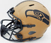 Tyler Lockett Autographed Seattle Seahawks Camo Brown 2023 Salute to Service Full Size Speed Replica Helmet MCS Holo Stock #236384
