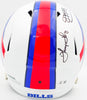 Jim Kelly, Thurman Thomas & Andre Reed Autographed Buffalo Bills Team Greats White Full Size Speed Replica Helmet Beckett BAS Witness Stock #236171