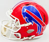 Jim Kelly, Thurman Thomas & Andre Reed Autographed Buffalo Bills Team Greats Red 1987-01 Throwback Full Size Speed Authentic Helmet Beckett BAS Witness Stock #236169